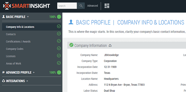 Claim & Complete A Free Profile screenshot