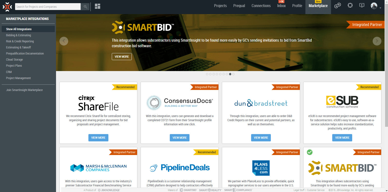 SmartInsight Features, Explore Our Marketplace Integrations screenshot